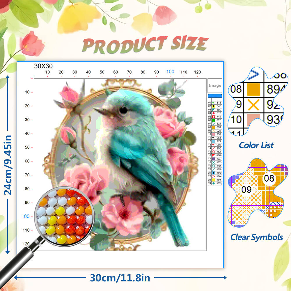 DIY Beads Embroidery Kit Hummi - Printed Embroidery Kit recension och pris