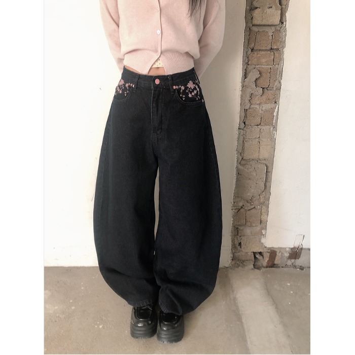 High Waist Sakura Embroidery W - Embroidery Jeans Sakura recension och pris