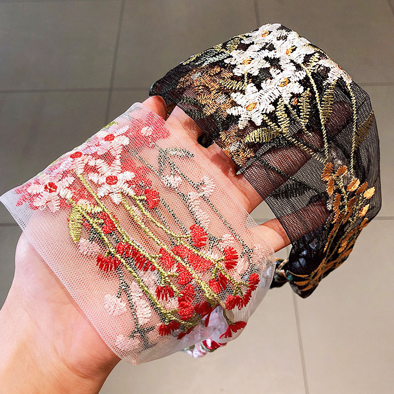 Female Ethnic Hairbands Elasti - Embroidery Knot recension och pris