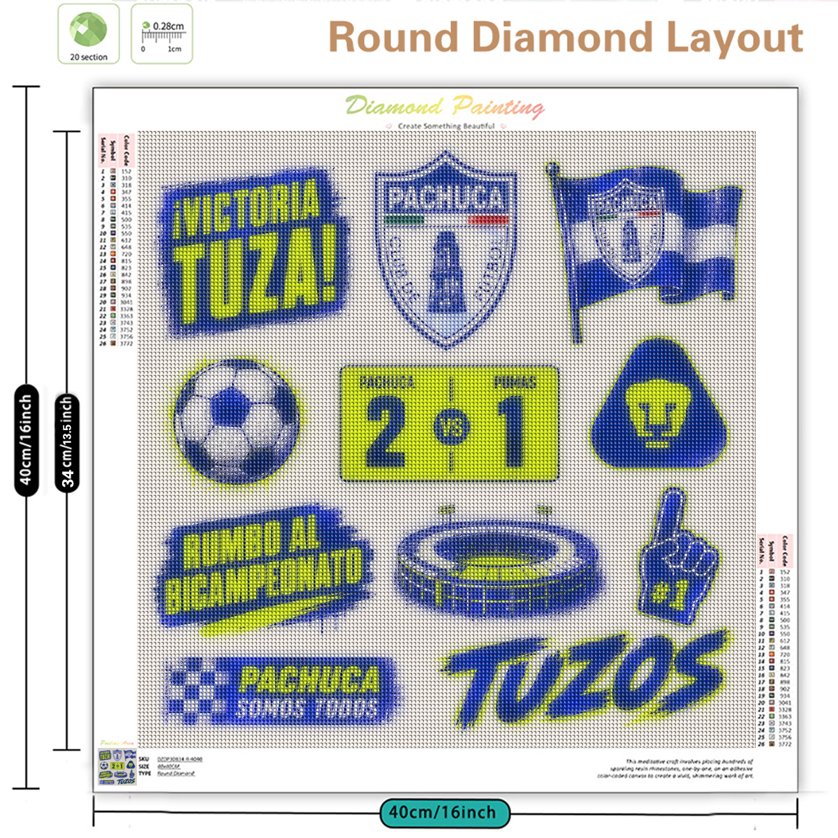 Maxico Football Diamond Painti - Embroidery Ideas For Bags recension och pris