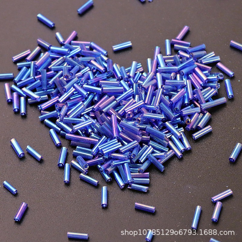 5g 2x6mm Colorful Bugles Glass - Embroidery Glass Beads recension och pris
