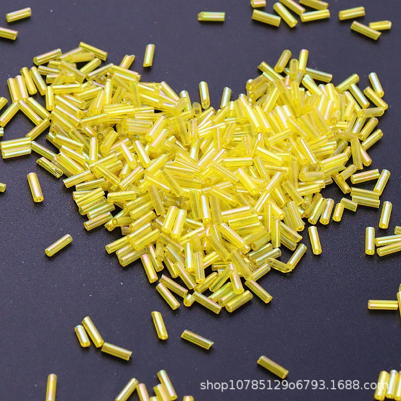 5g 2x6mm Colorful Bugles Glass - Embroidery Glass Beads recension och pris