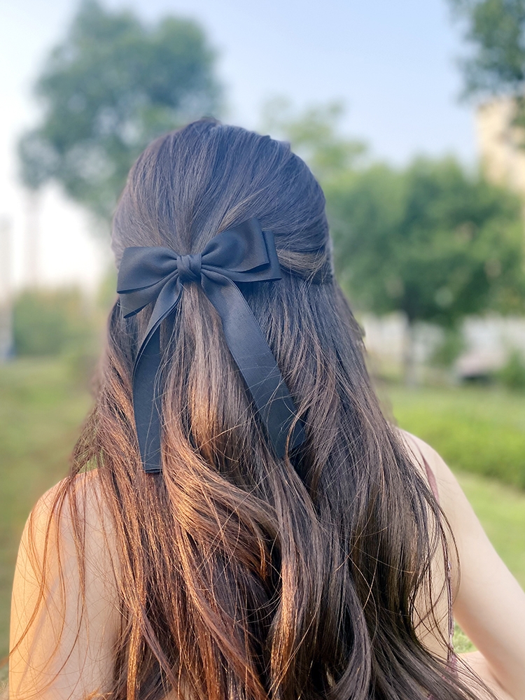 Korea Elegant Long Ribbon Bow  - Embroidery Knot recension och pris