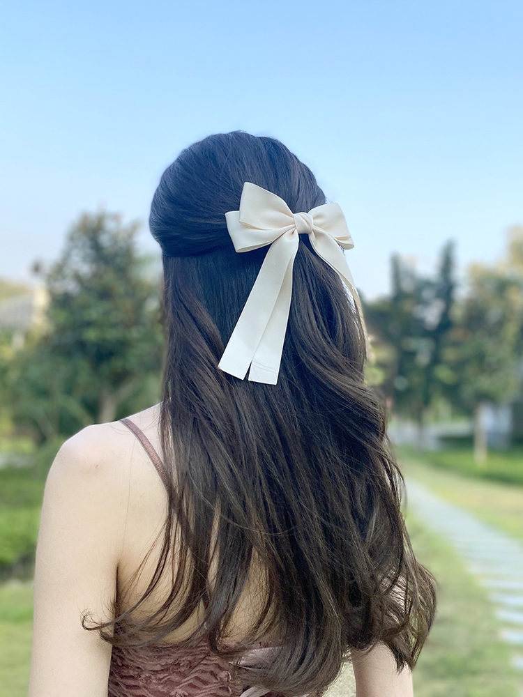 Korea Elegant Long Ribbon Bow  - Embroidery Knot recension och pris