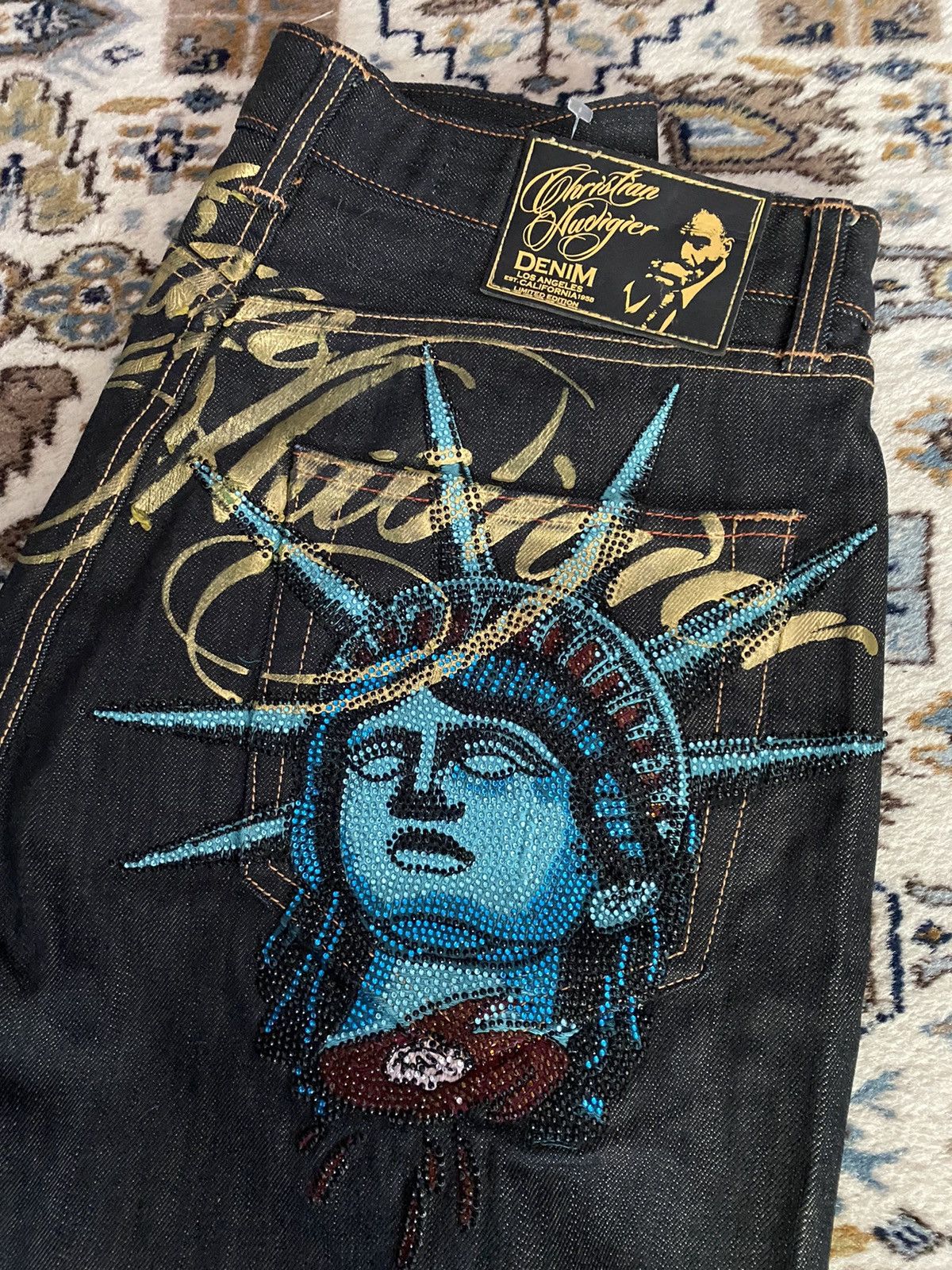 Harajuku Y2k 2000s Women Cloth - Embroidery Jeans Sakura recension och pris