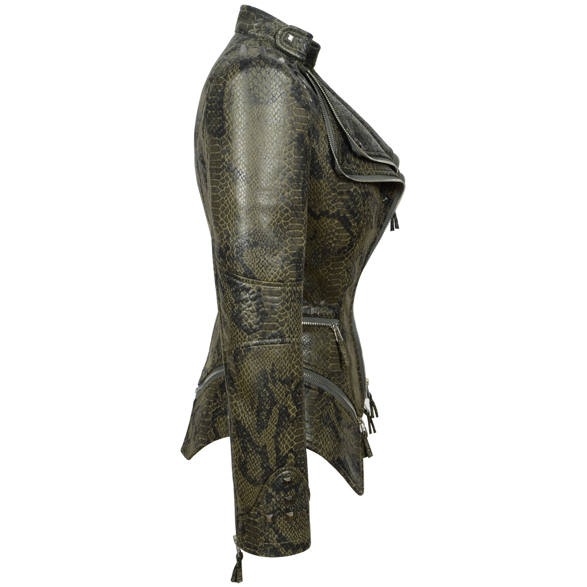 Snake Skin Print PU Women's Wi - Embroidery On Leather recension och pris