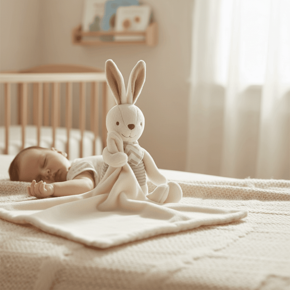 Square Shape Baby Rabbit Comfo - Embroidery Towel recension och pris