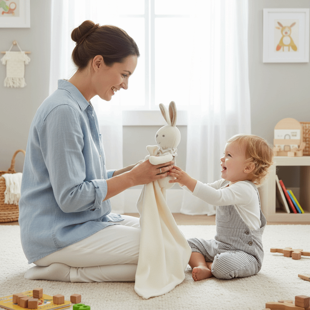 Square Shape Baby Rabbit Comfo - Embroidery Towel recension och pris