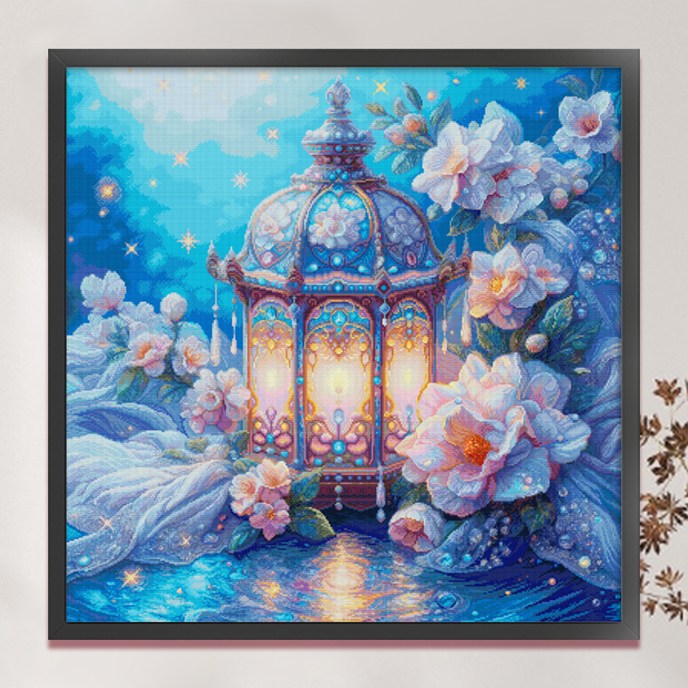Lantern Print Cross Stitch Kit - Printed Embroidery Kit recension och pris
