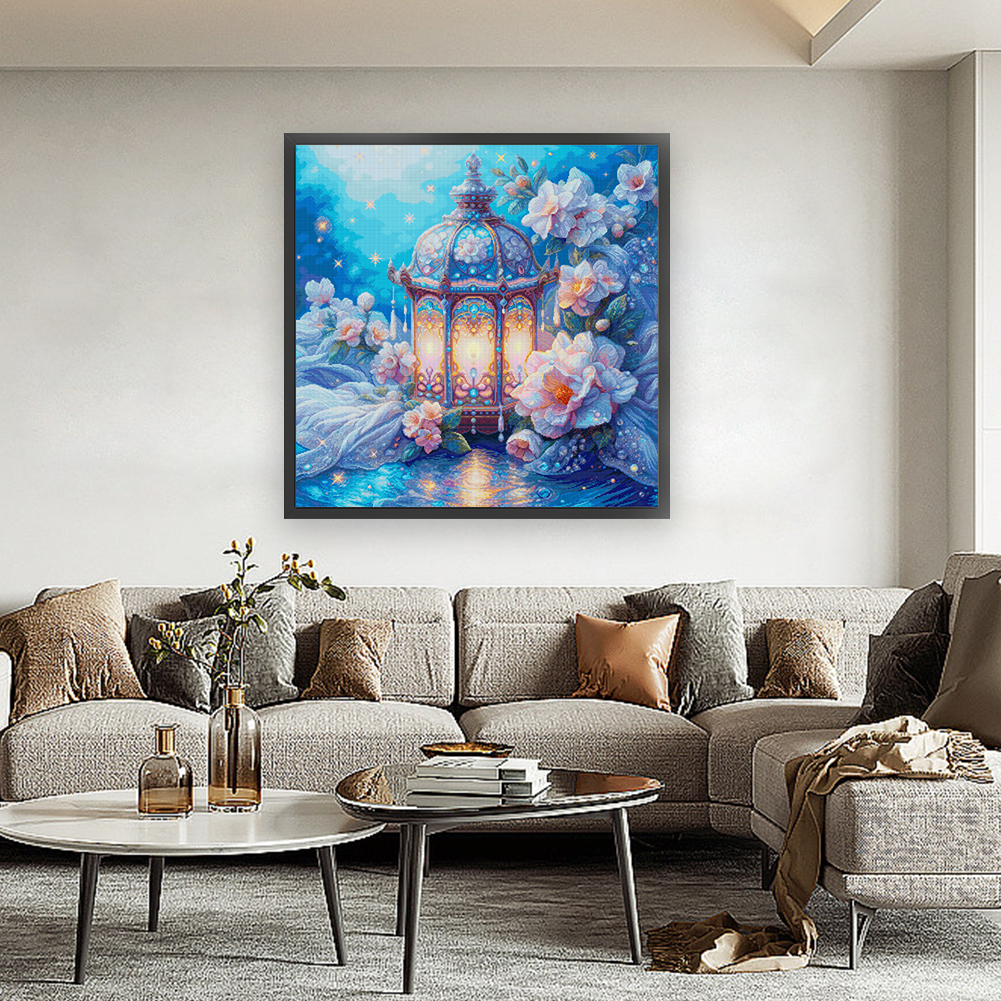 Lantern Print Cross Stitch Kit - Printed Embroidery Kit recension och pris