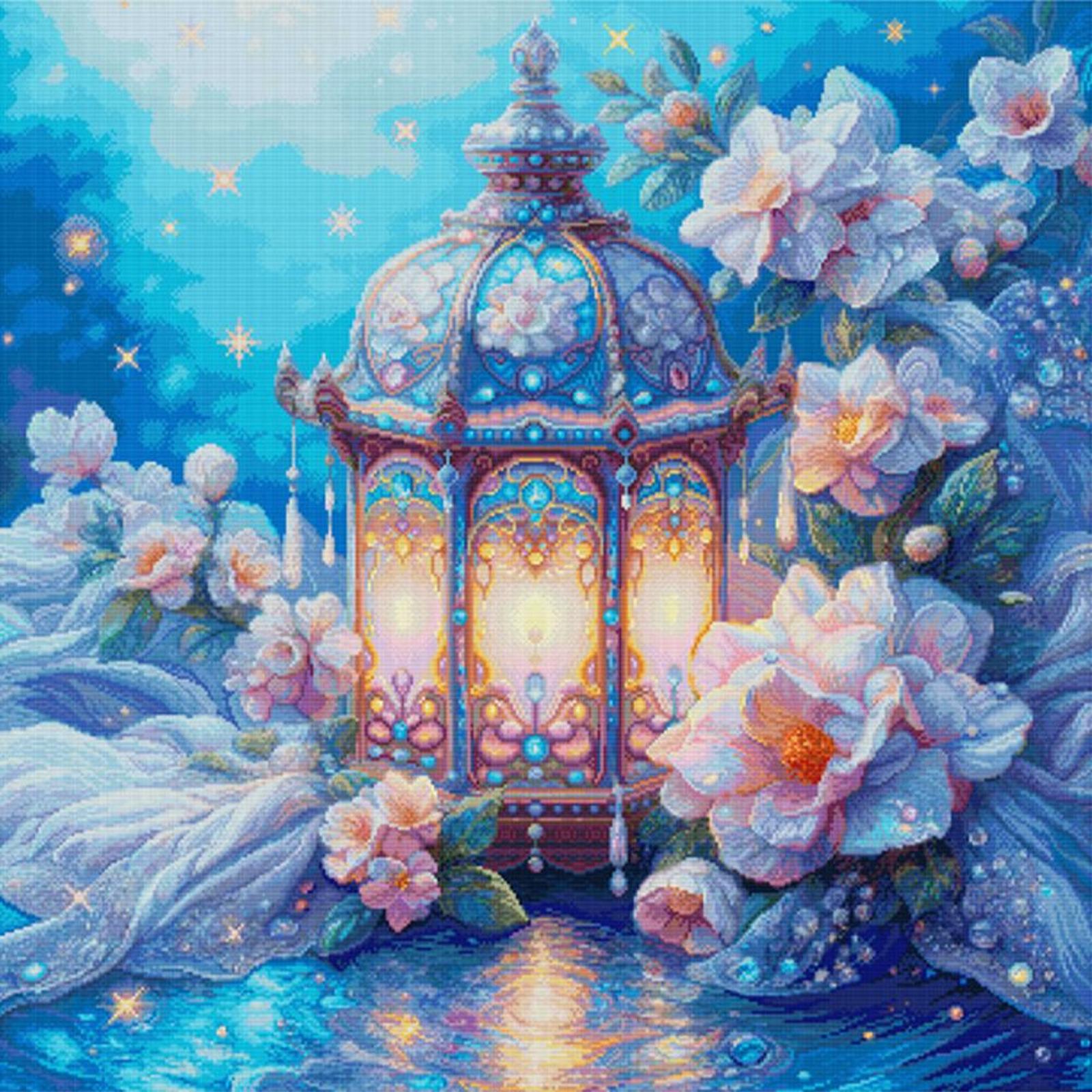Lantern Print Cross Stitch Kit - Printed Embroidery Kit recension och pris