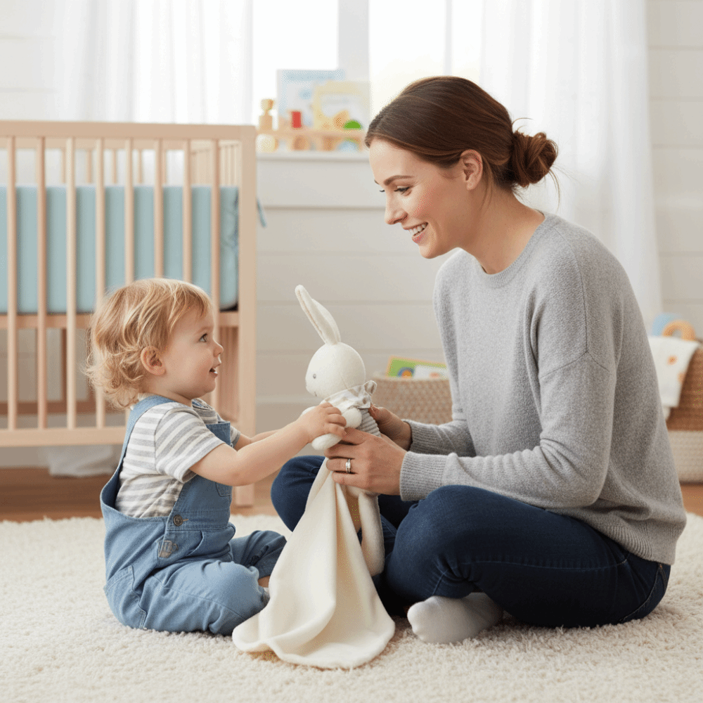 Square Shape Baby Rabbit Comfo - Embroidery Towel recension och pris