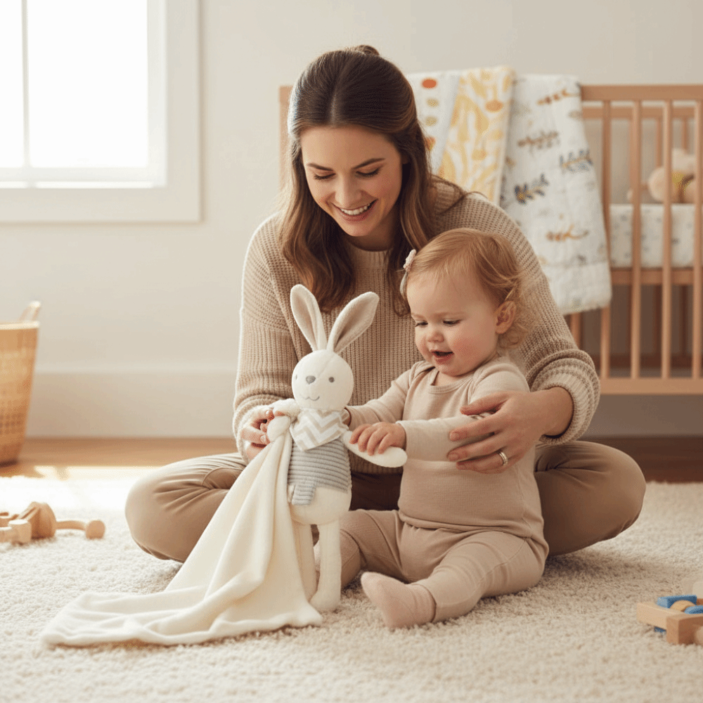 Square Shape Baby Rabbit Comfo - Embroidery Towel recension och pris