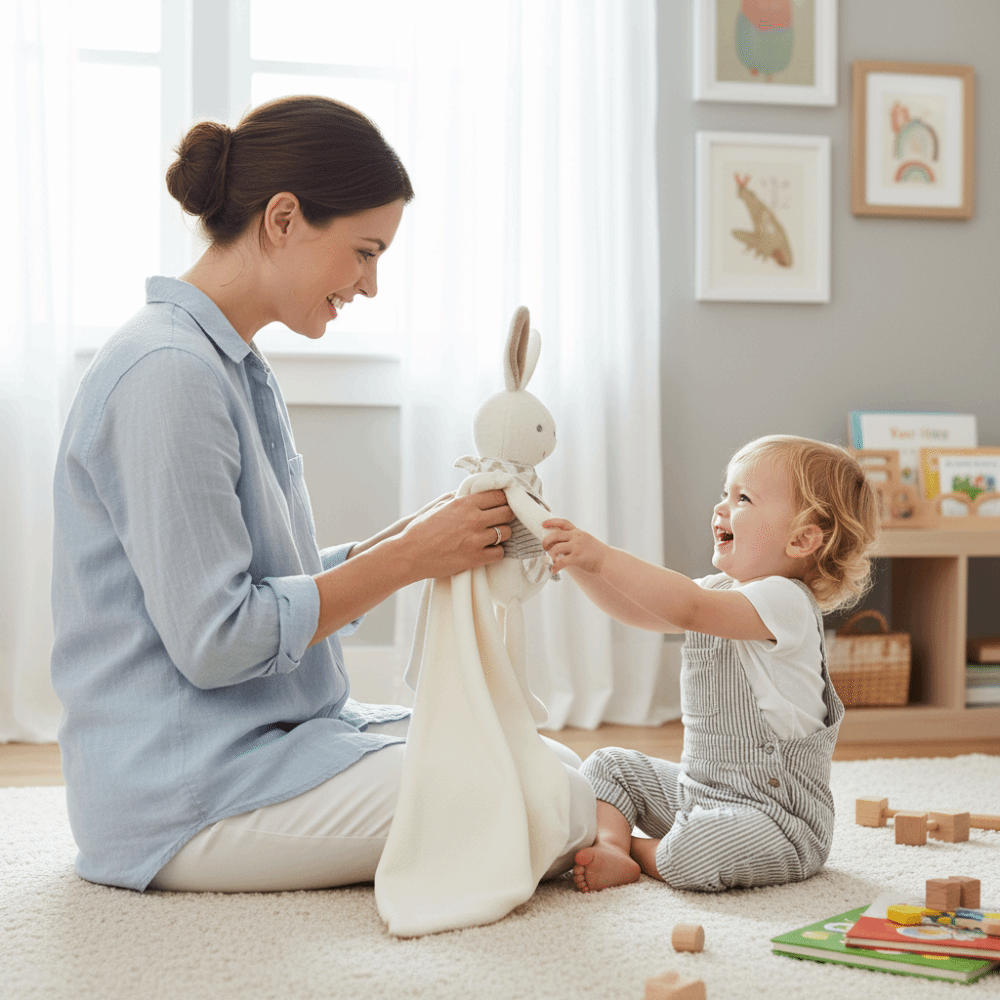 Square Shape Baby Rabbit Comfo - Embroidery Towel recension och pris