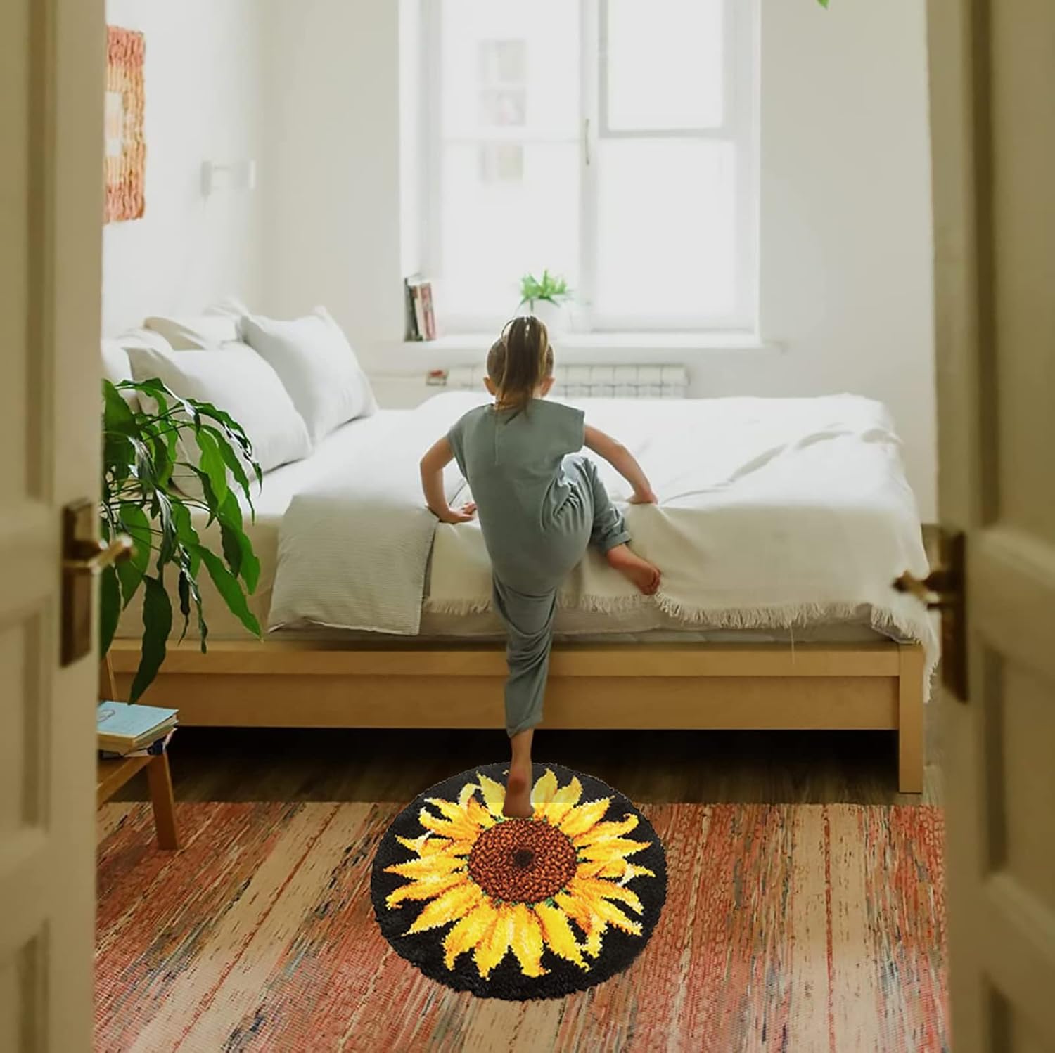 Latch Hook Rug Kit, Sunflower  - Embroidery X Pattern recension och pris
