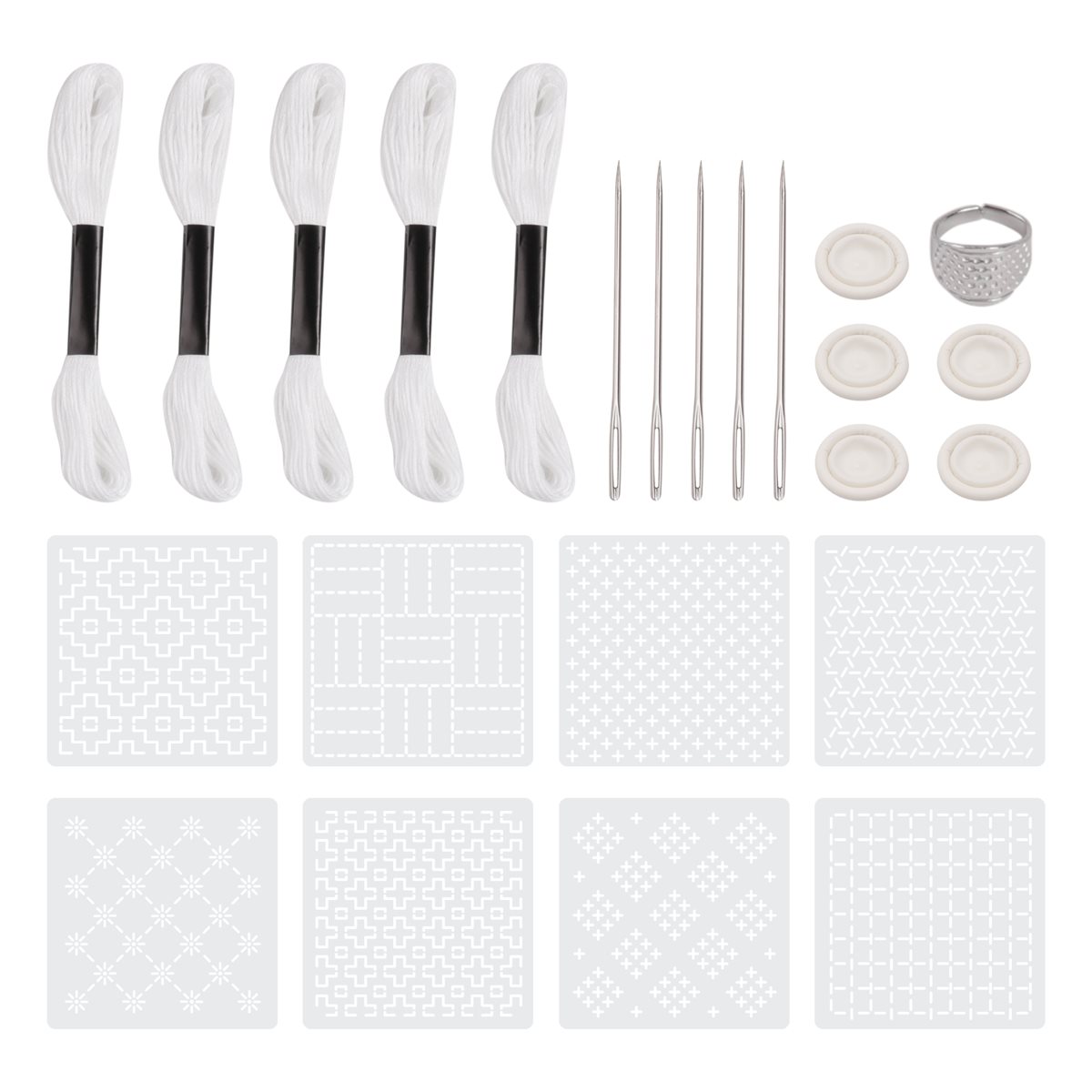 （SAME DAY）24Pcs Plastic -Stenc - Embroidery X Pattern recension och pris
