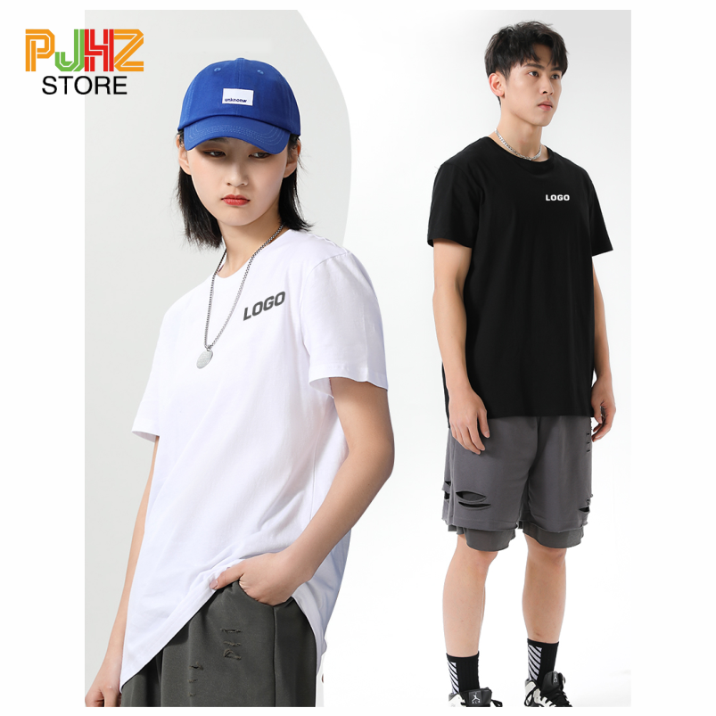 100% Cotton T-shirt Custom Log - Embroidery Design Logo recension och pris