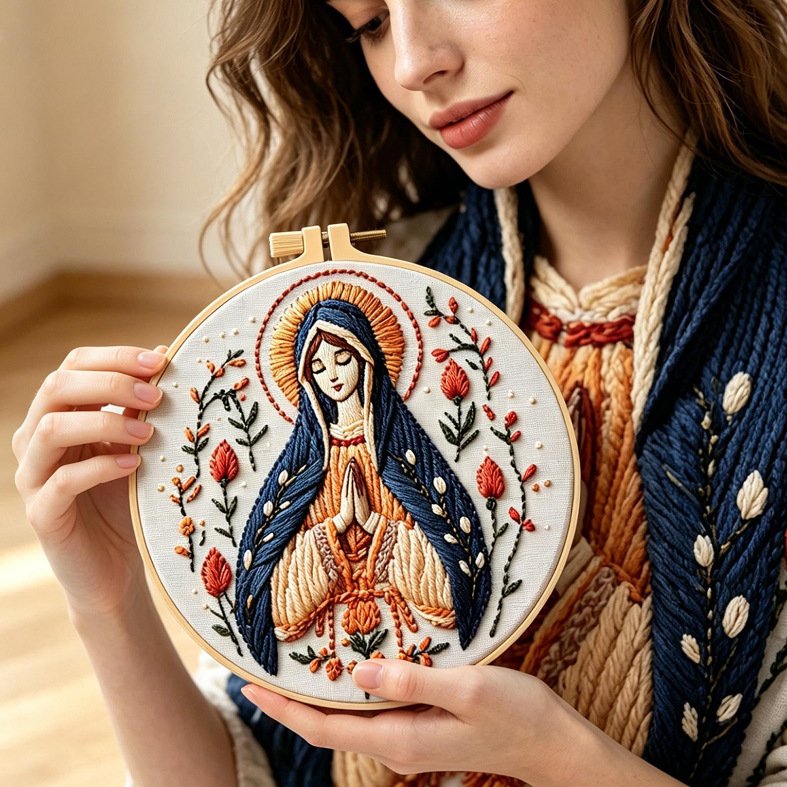 Embroidery Kit Virgin Mary The - Printed Embroidery Kit recension och pris