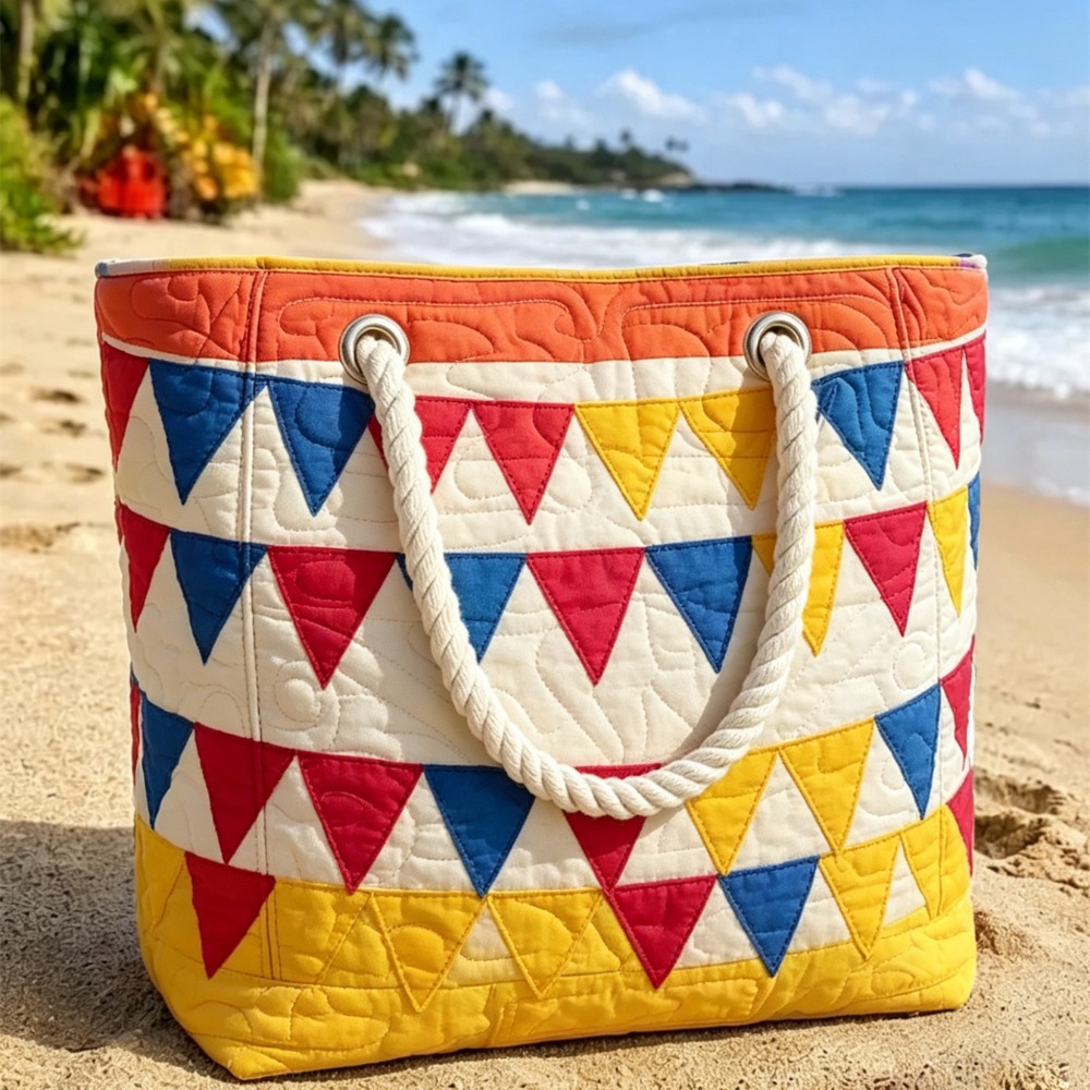Women's Quilted Handbag, Light - Embroidery X Pattern recension och pris