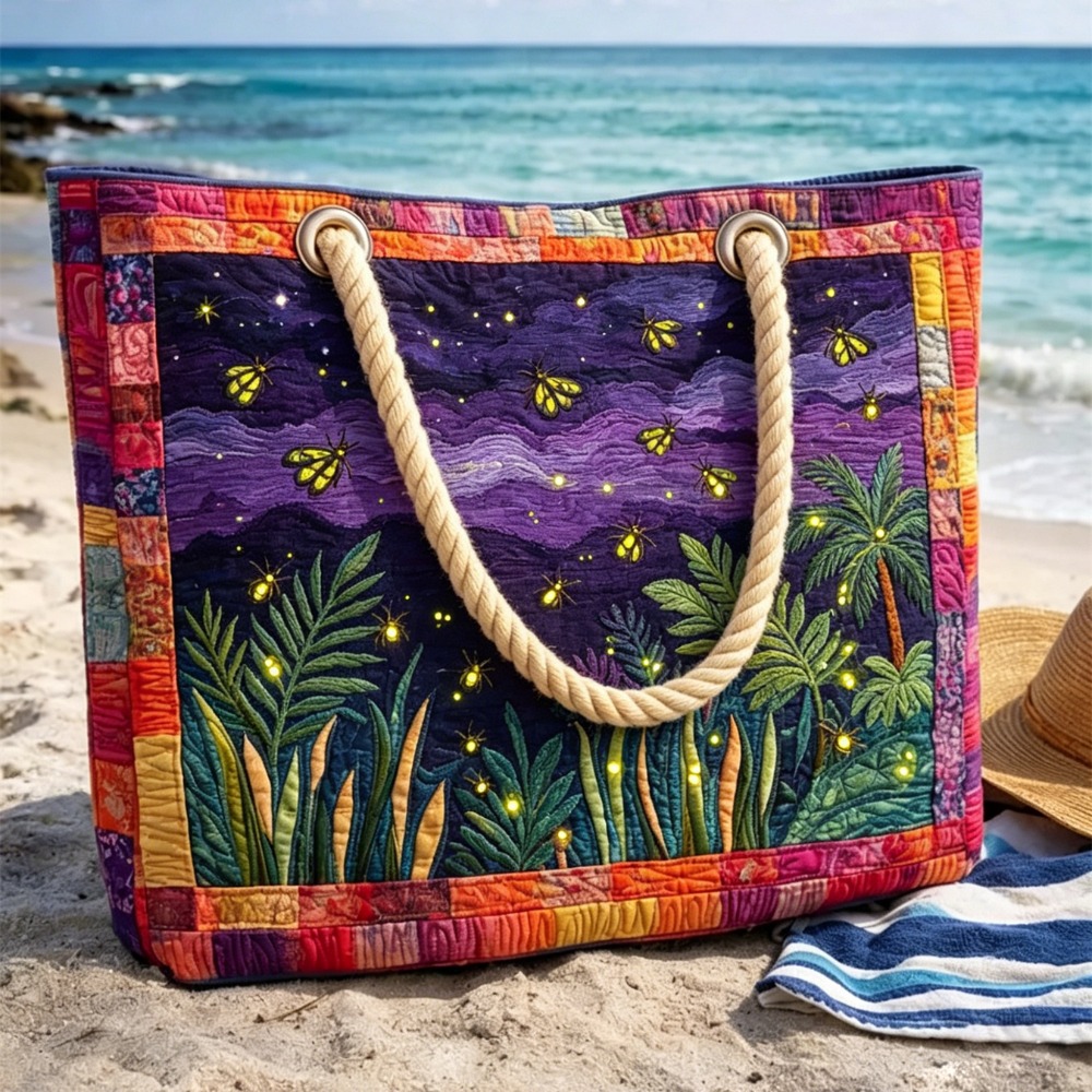 Women's Quilted Handbag, Light - Embroidery X Pattern recension och pris